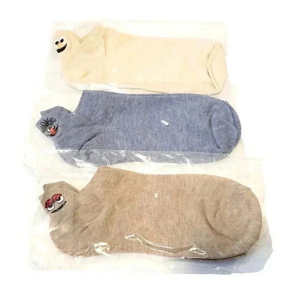 Sesame Street Women's Socks Lot of 3 NWT Shoe Size 4-10 Ernie Snuffleupagus Elmo - Picture 2 of 2